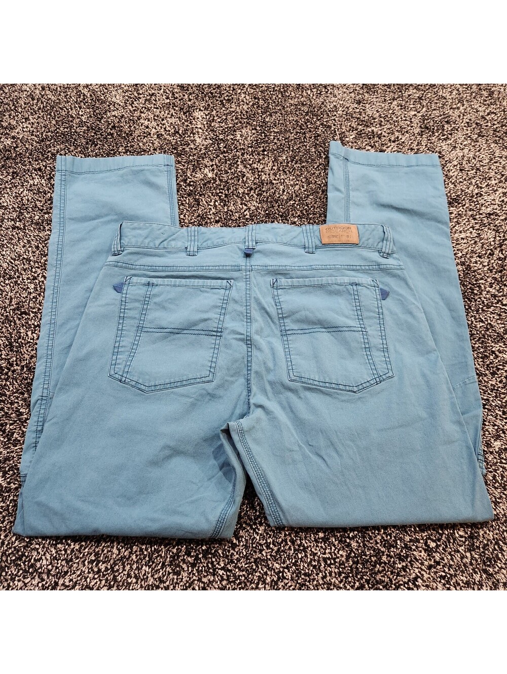 Outdoor Research Wadi Rum Climbing Pants Men 34x32 Teal Blue Plaid Pocket Lining - Picture 3 of 15
